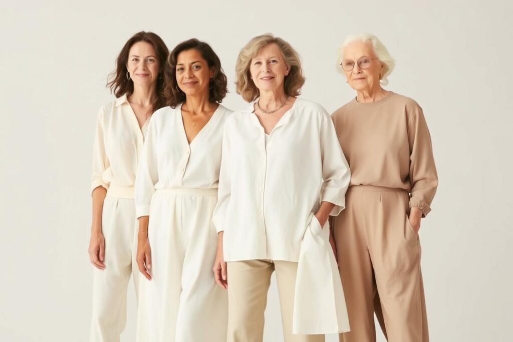 Eileen Fisher sustainable women's fashion clothing in minimalist style