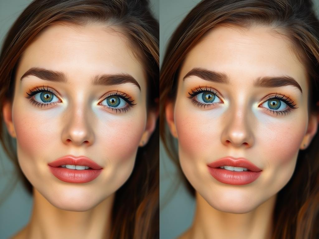 Comparison of correctly and incorrectly matched concealer shades