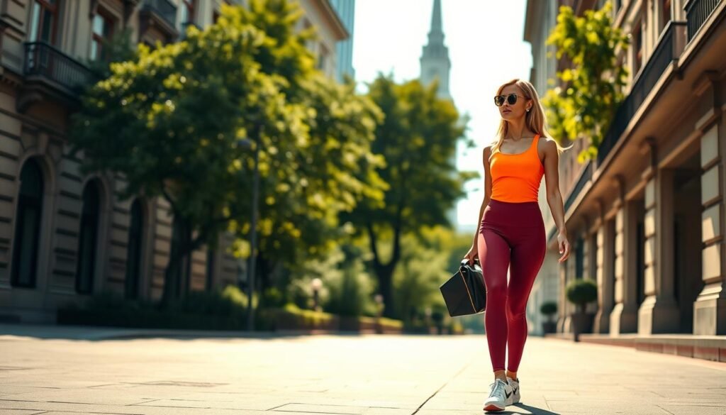 casual athleisure outfit