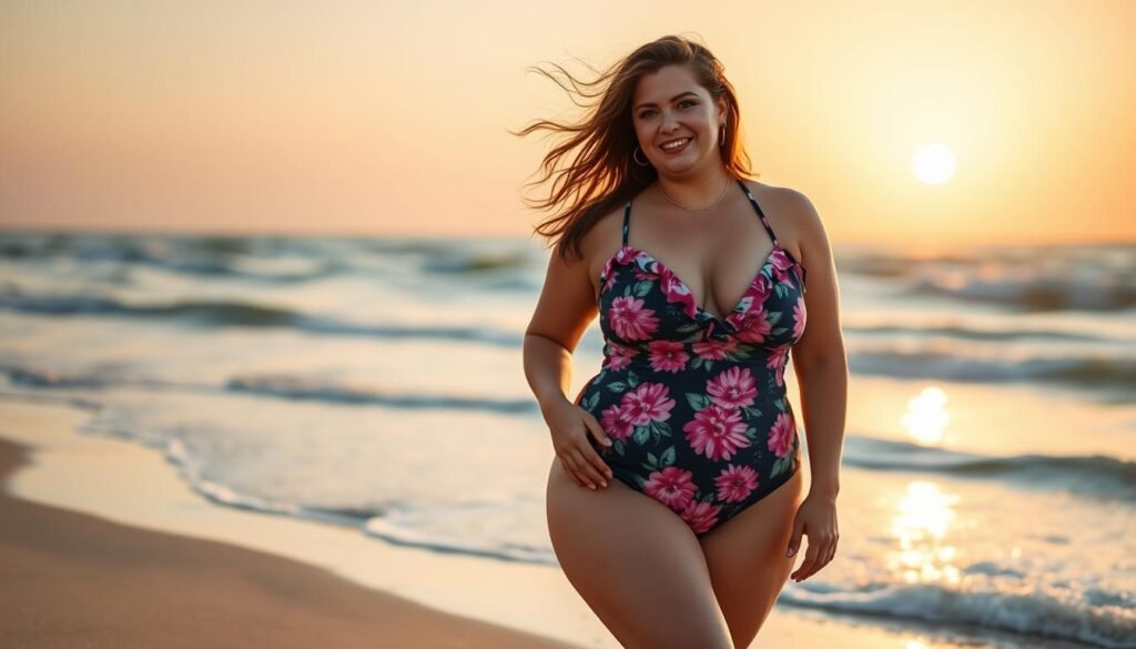 plus-size beach fashion