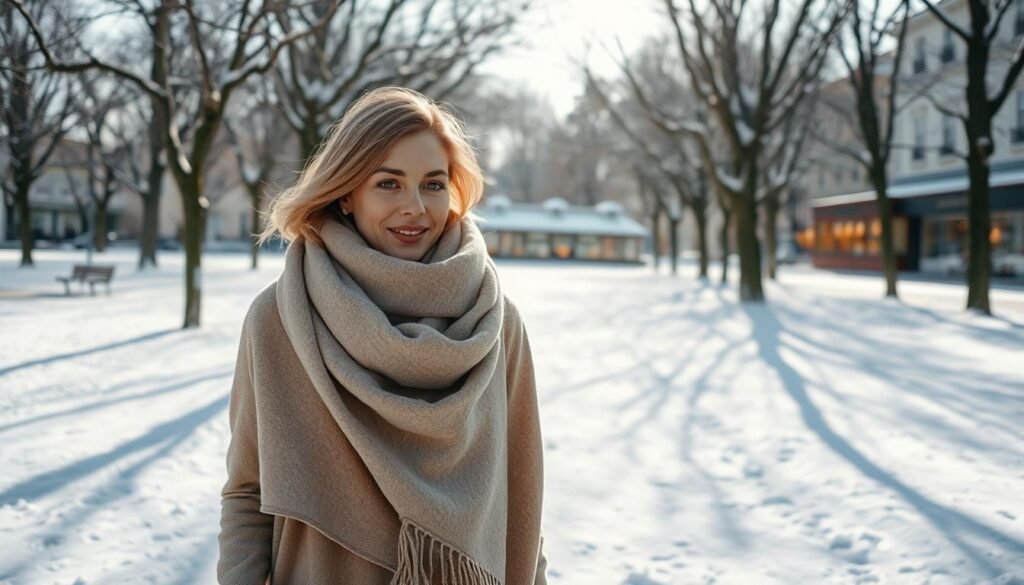 winter scarf styling